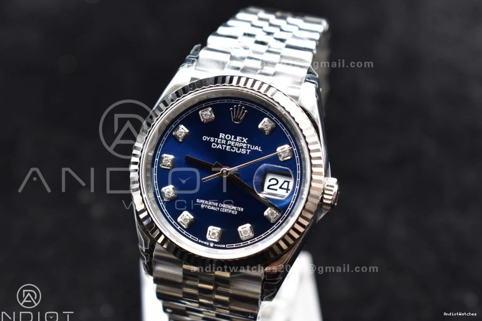 Steel VSF DateJust SS Dial On Blue Best 400 1:1 36 Bracelet SmartChoice Edition Jubilee Diamond 904L VS 126234 0509